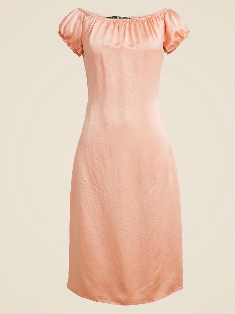 J. Crew Peach Puff Off-Shoulder Midi Dress Sz 0 cute sexy feminine preppy wear